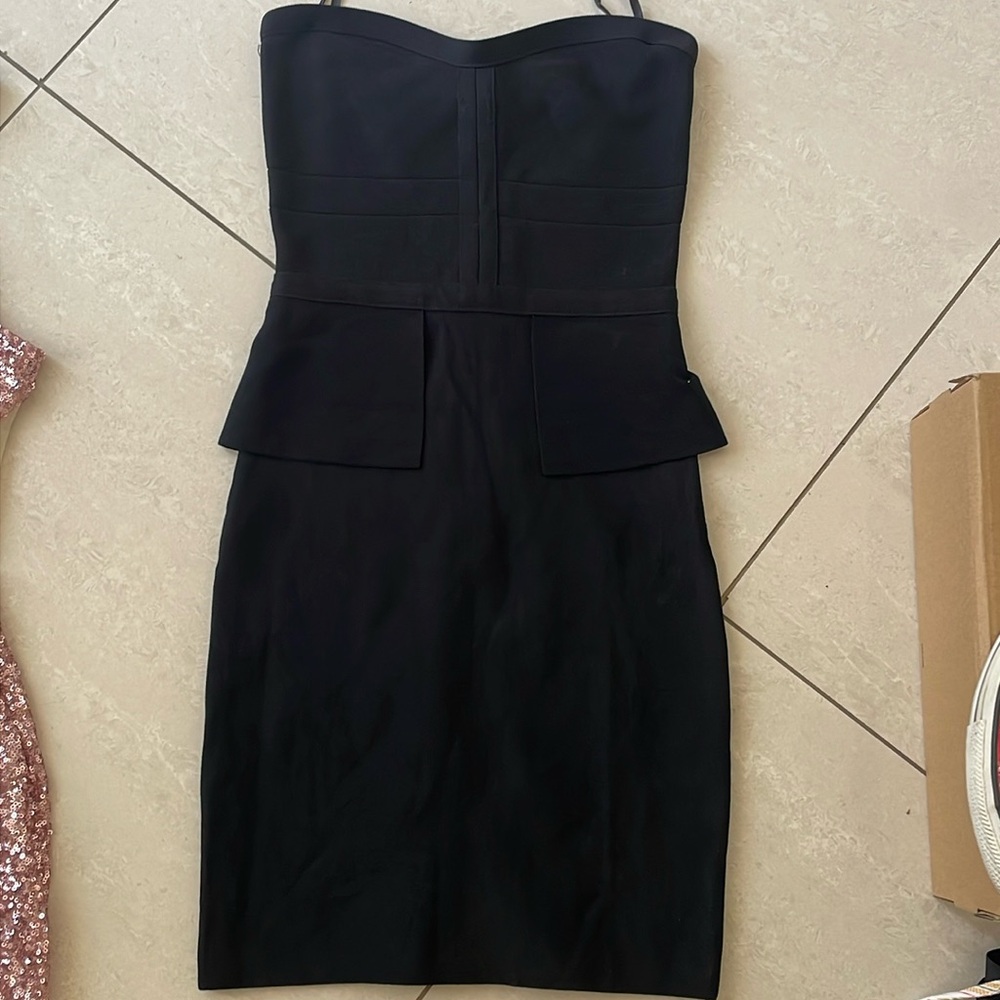 Bebe Peplum Bandage Dress